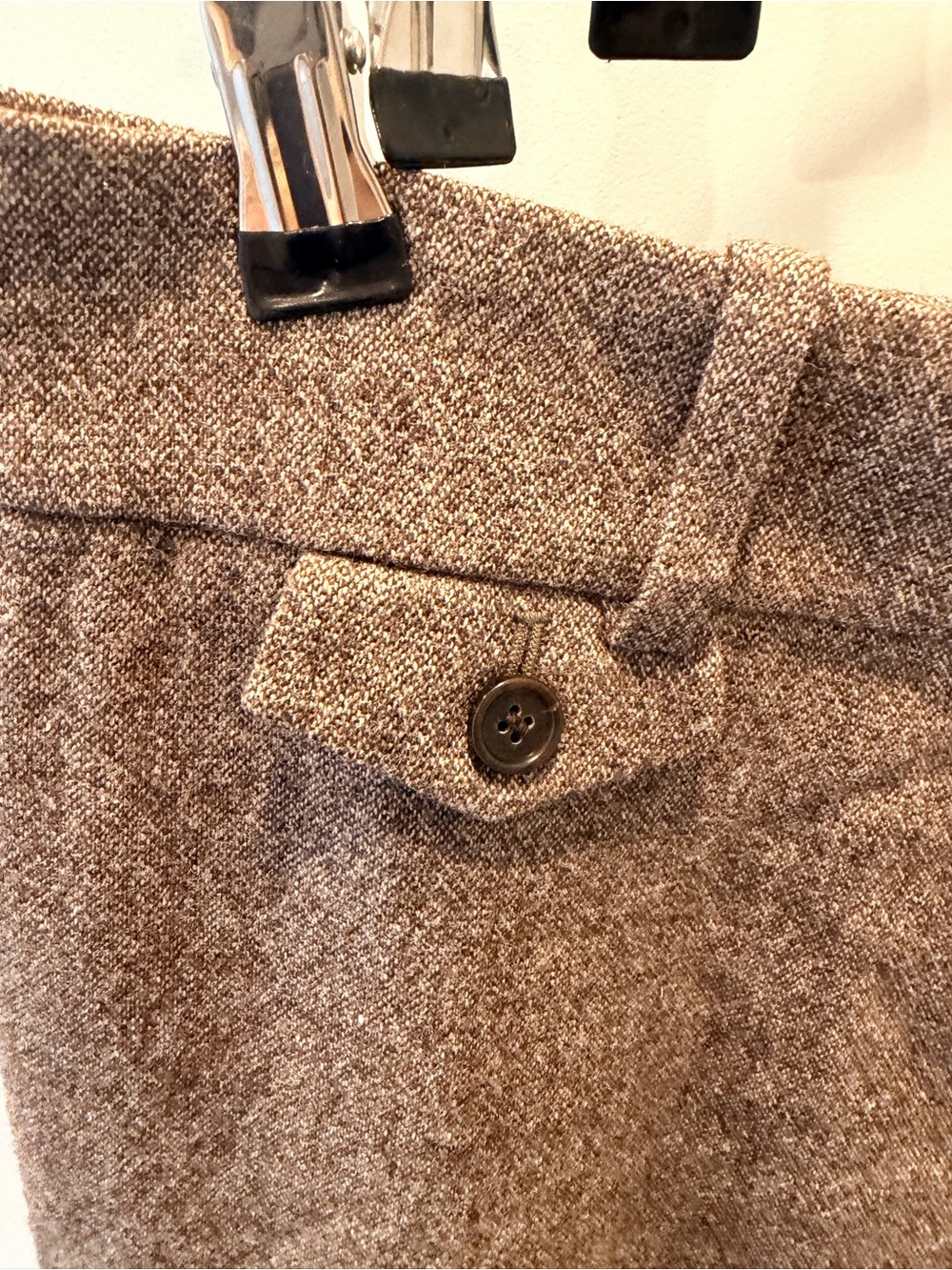Ann Taylor Brown Tweed Dress Pants Size 4 Petite Straight Leg Career - Picture 2 of 7